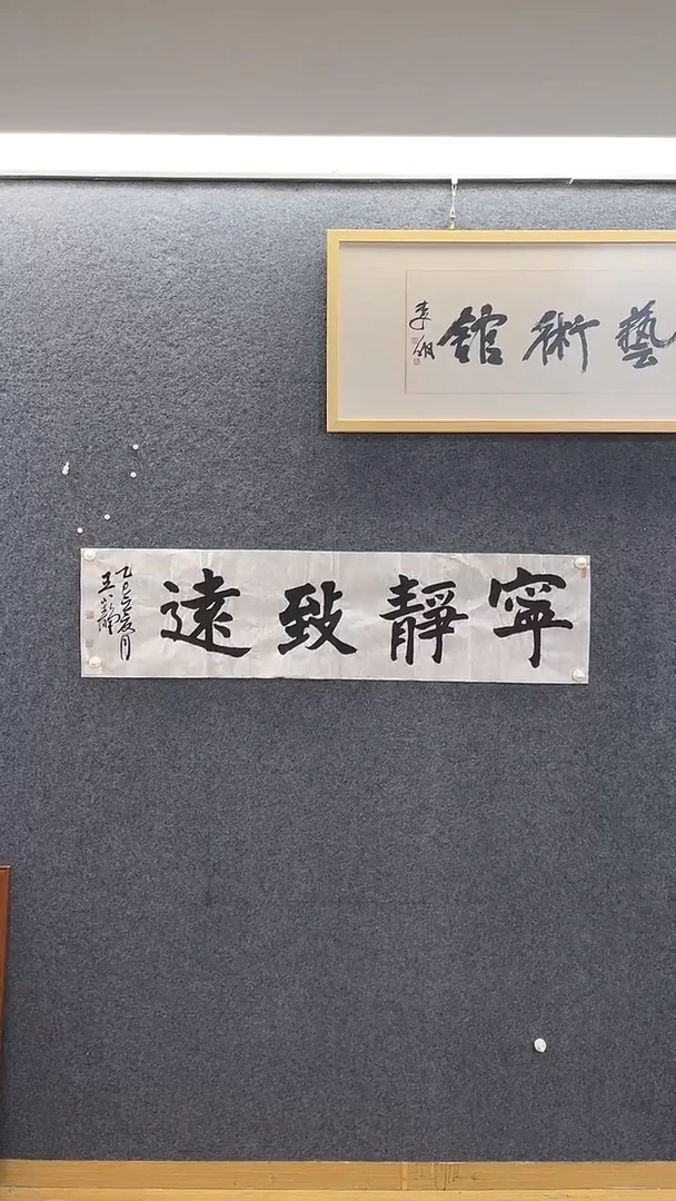书法6062王小J宁静致远四尺对开