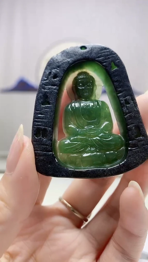 定制翡翠未镶嵌4917DD-毛货挂件41