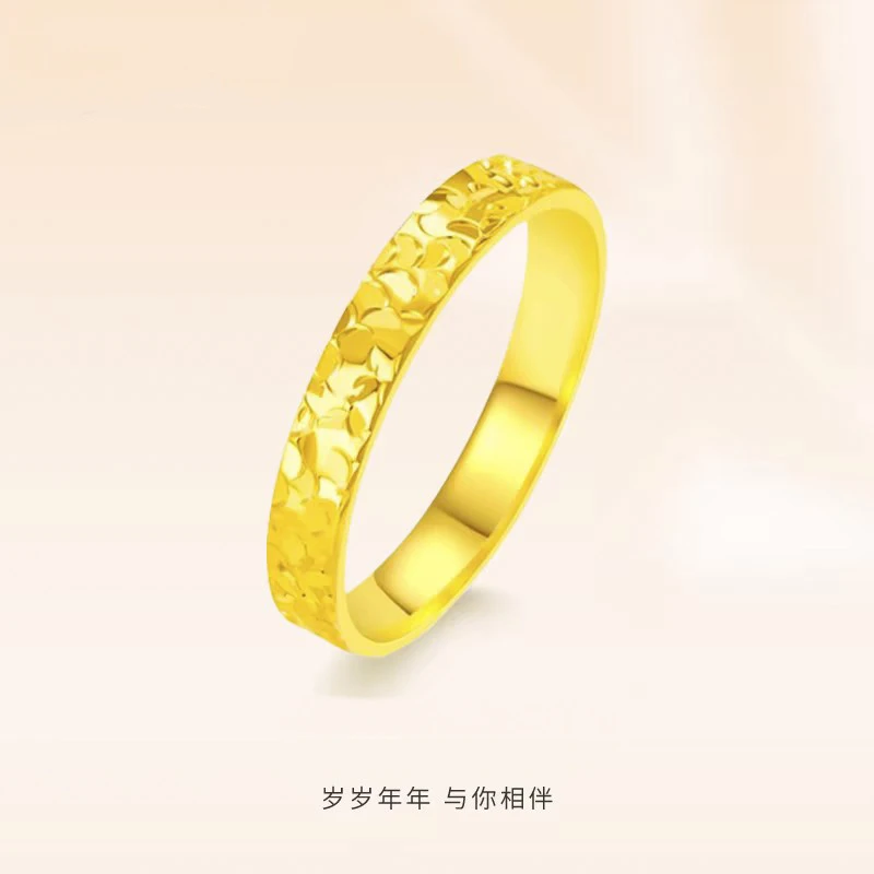 足银戒指 碎冰冰戒指  镀金银周百纳男女情侣对戒送礼