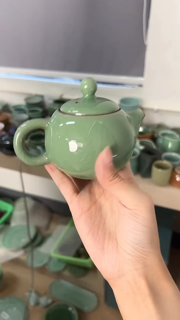 龙泉云间青瓷小米茶器