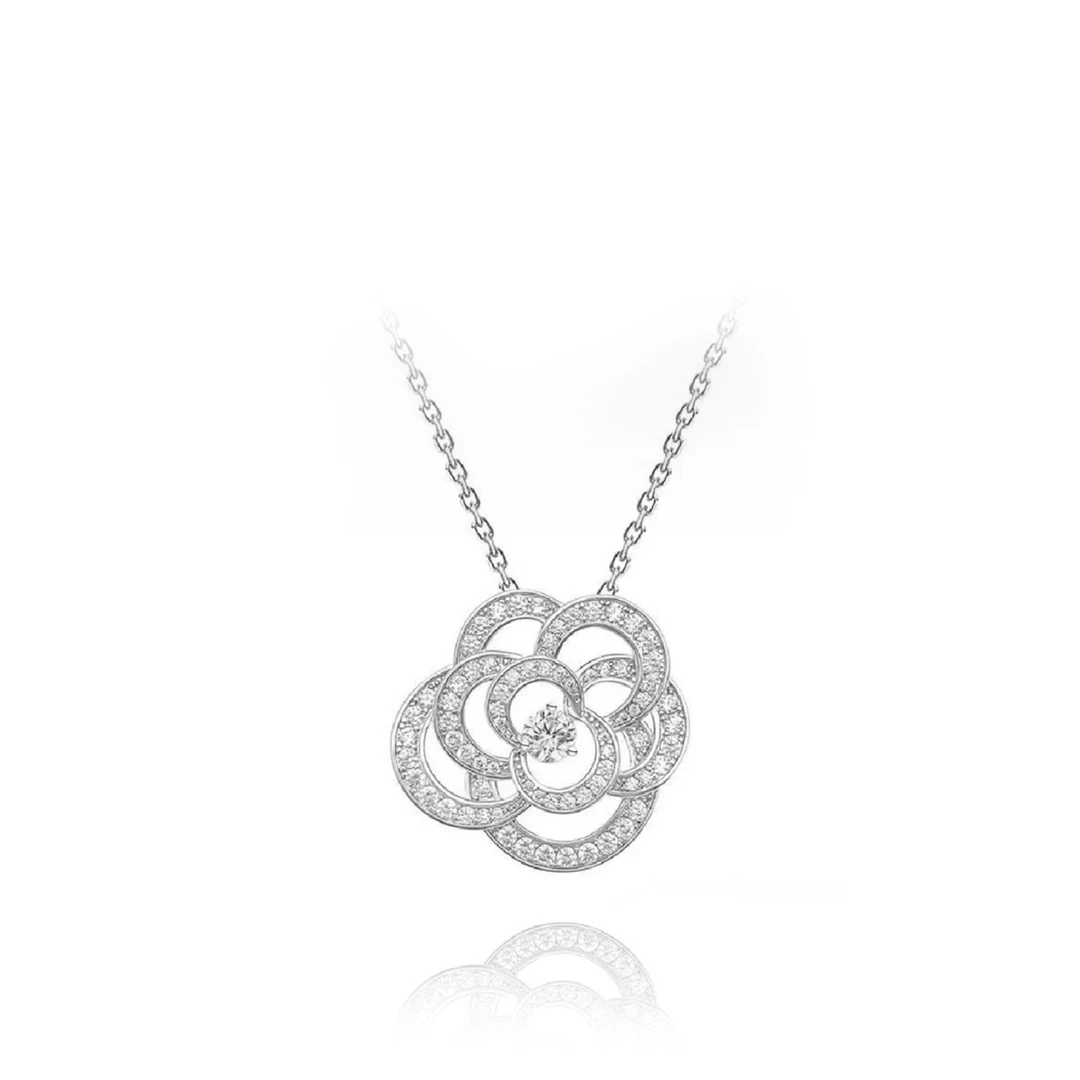 FXM/梓珊 合金项链 小香风山茶花项链 ZF-B05