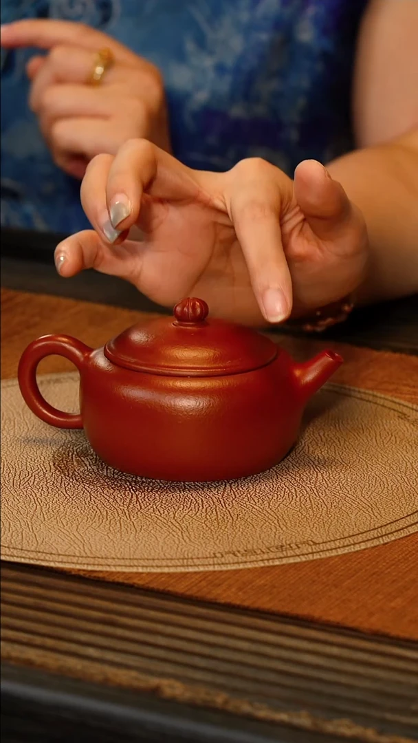 宜兴紫砂LYX 大红泥 天茶星壶