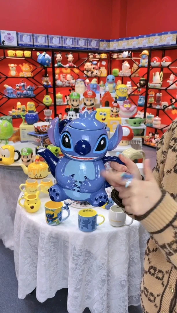 【闪购商品】.@@陶瓷史迪奇一体水壶