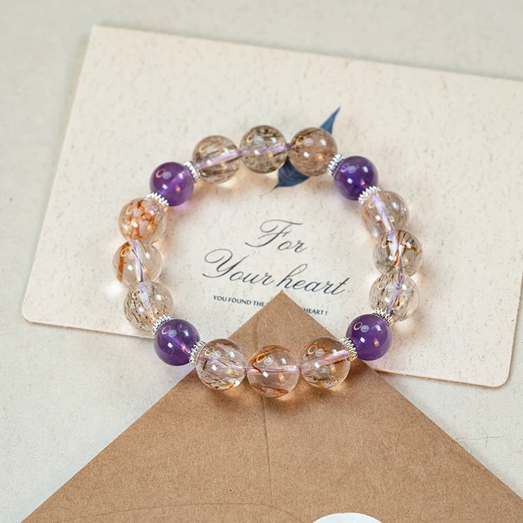 1211【大综合】黑金超七紫水手串