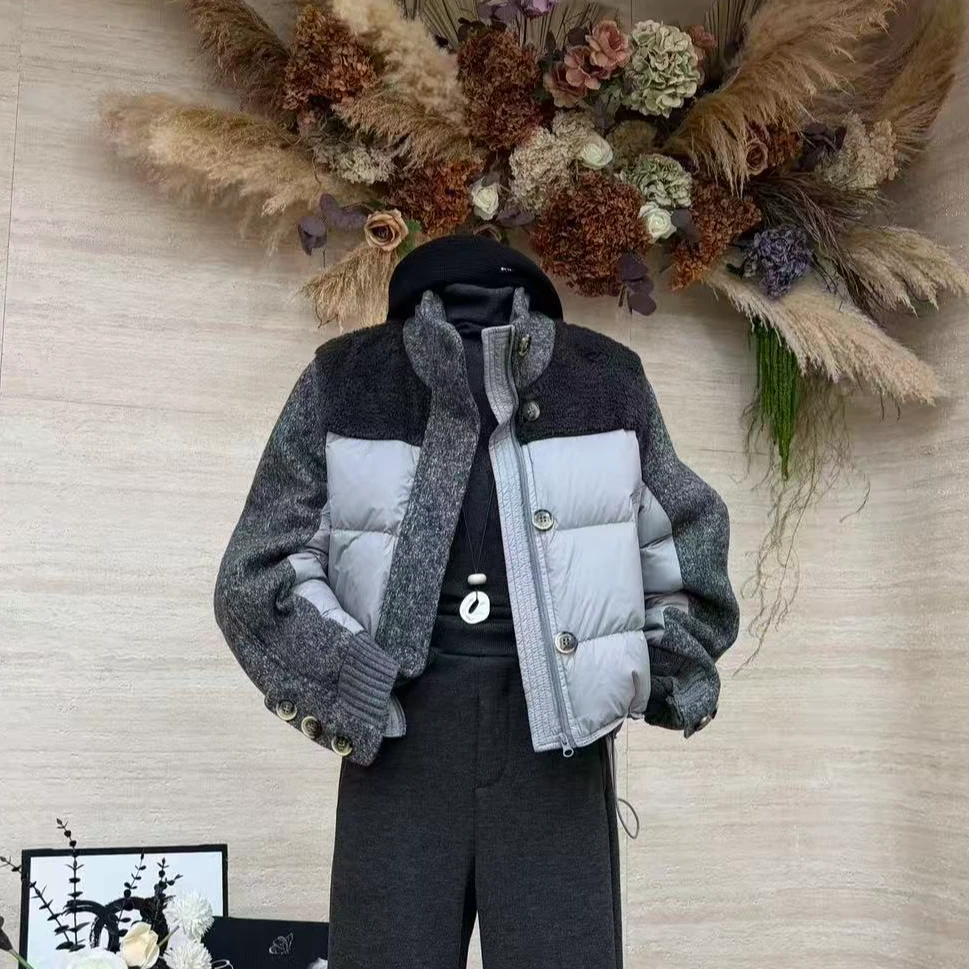 【拼色糯团团】韩系高定轻奢百搭外套-00667-YR