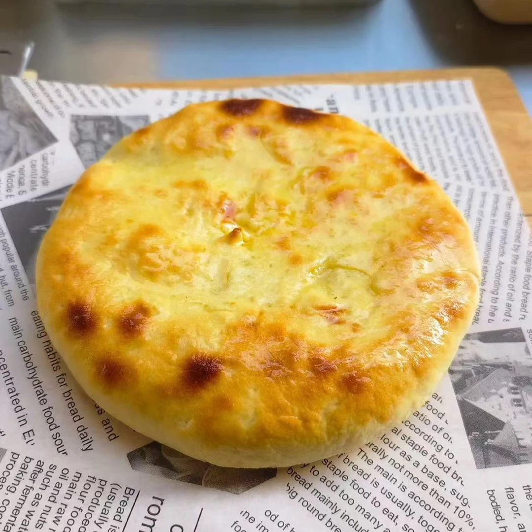 现烤爆浆榴莲芝士饼（加料）