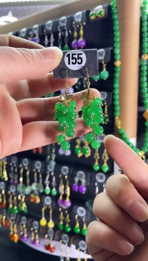 【闪购商品】翡翠耳饰银S925镶嵌155...