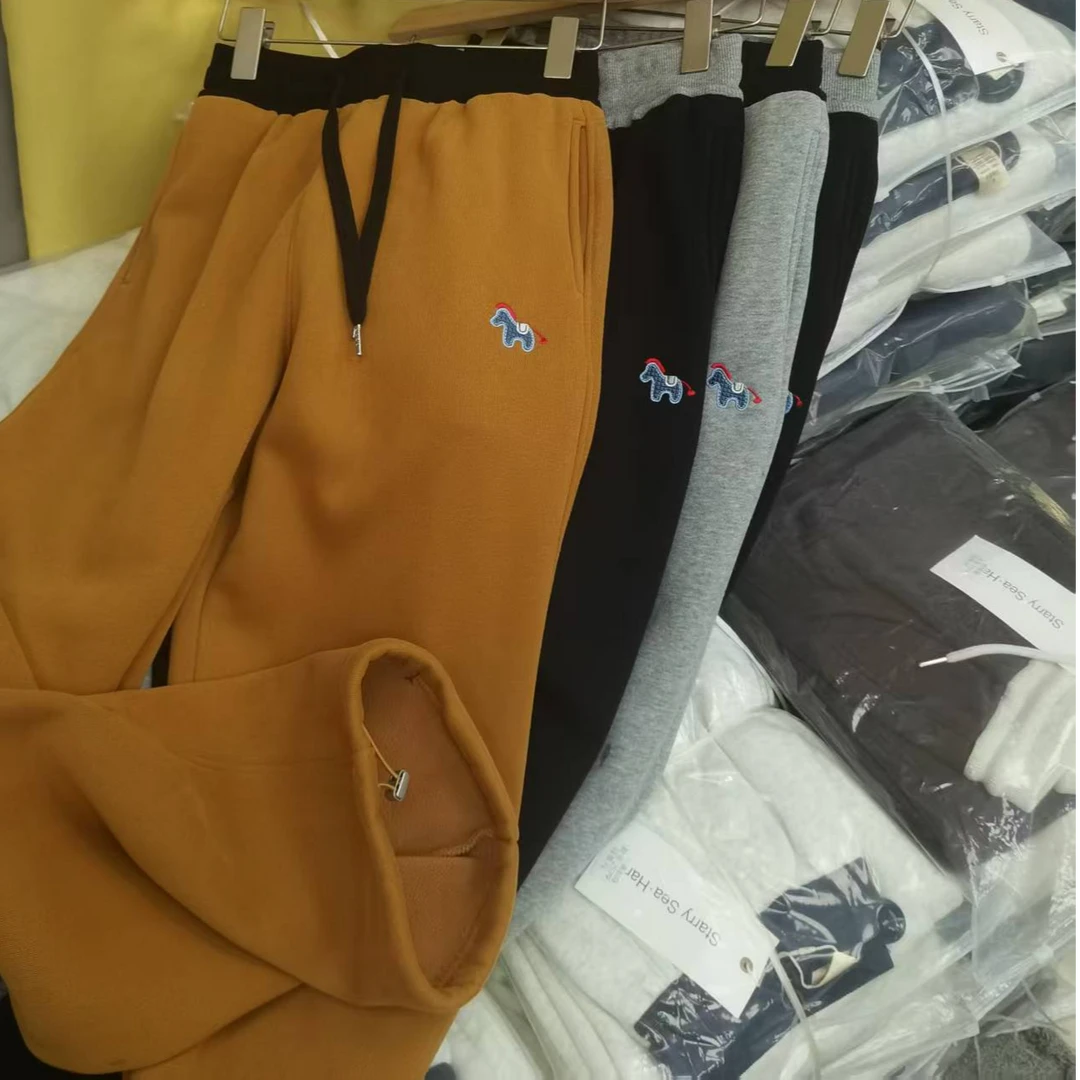 【加绒窄版直筒撞色裤腰】999冬款女款休闲显瘦高腰百搭阔腿裤