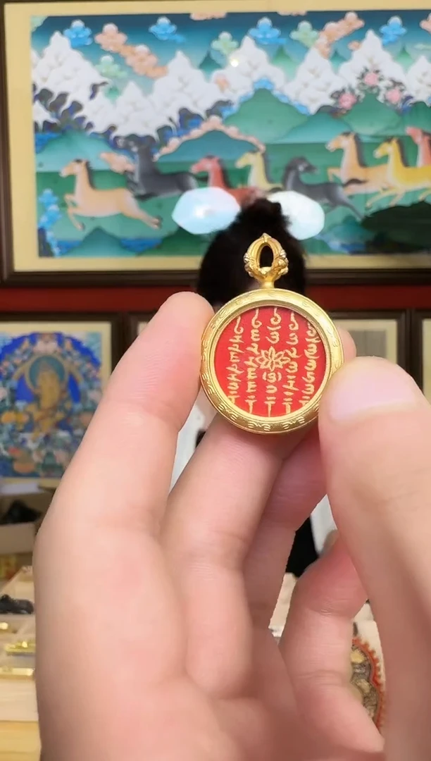 吊坠五条-热贡纯手绘周毛