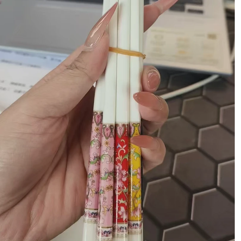 景德镇珐琅彩陶瓷筷5双HDL-003