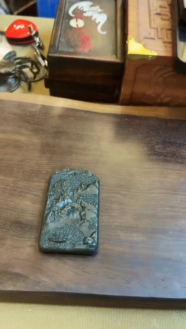 【闪购商品】和田玉玉牌未镶嵌和田玉挂件山水T009