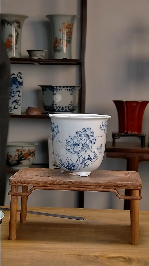 景德镇陶瓷手工花盆