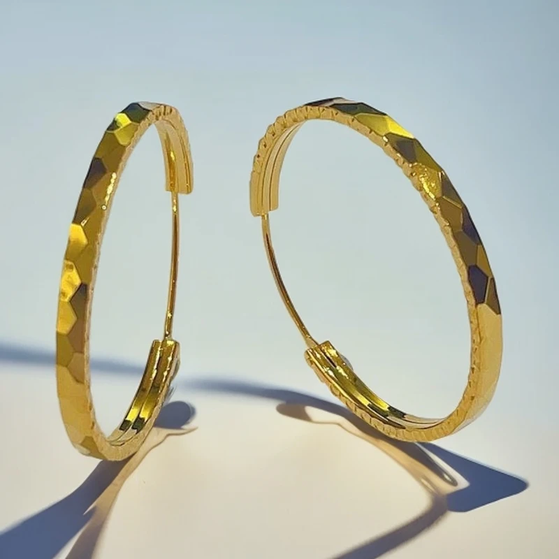 925银耳饰 【金牌主播专享】925银车花心形耳圈 35mmYE1137