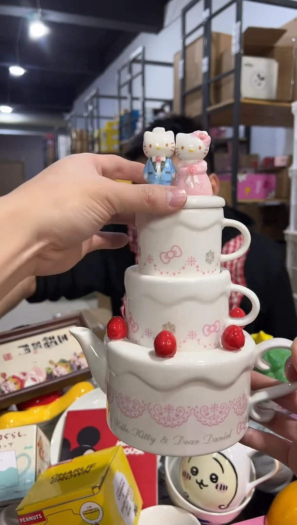 【闪购商品】杯原盒结婚kt蛋糕茶壶