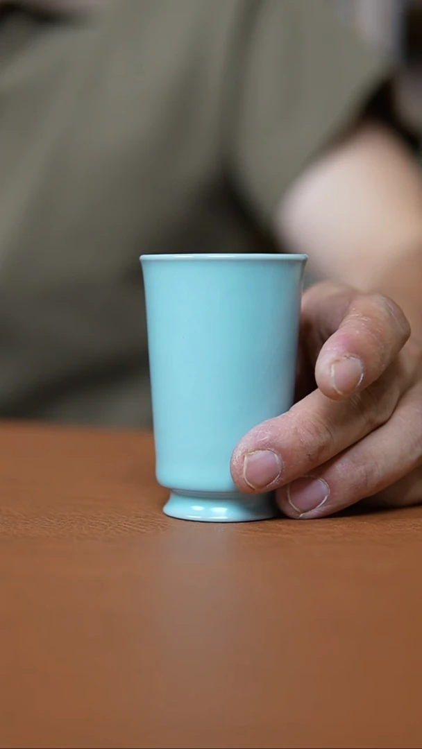 瓷片仿古宋臻釉闻香杯瑕
