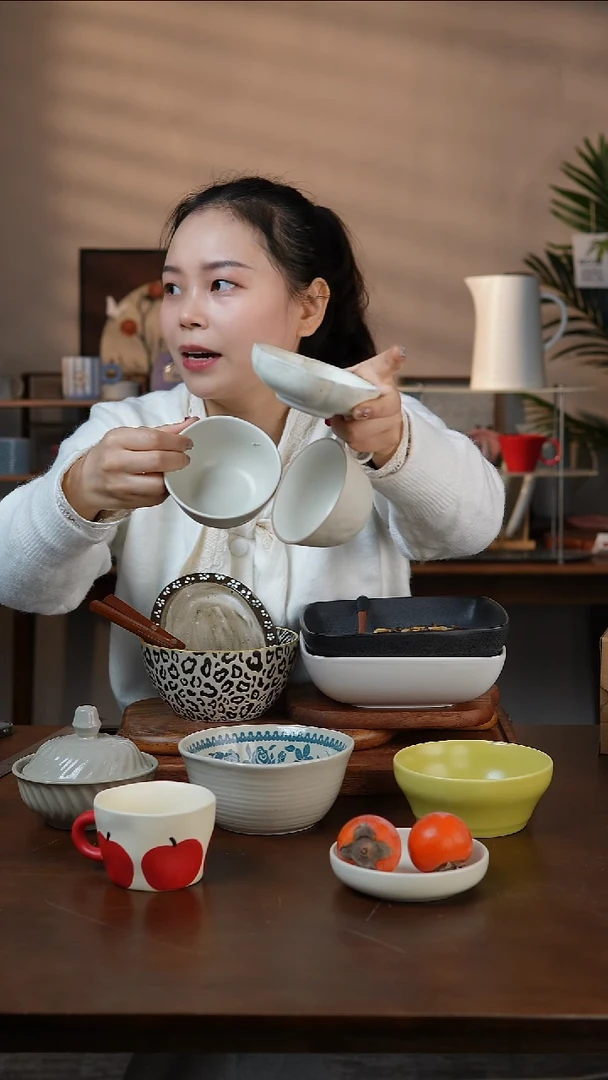 陶瓷小杯小碗小碟三件套