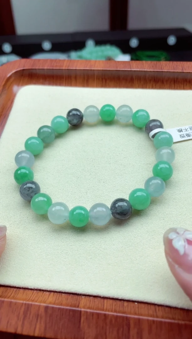 【闪购商品】翡翠手链未镶嵌缅甸翡翠 卡9