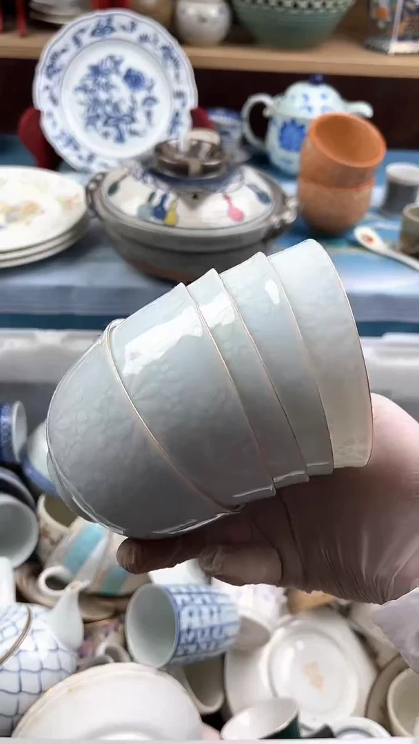 瓷片英歌瓷器满19.9包邮