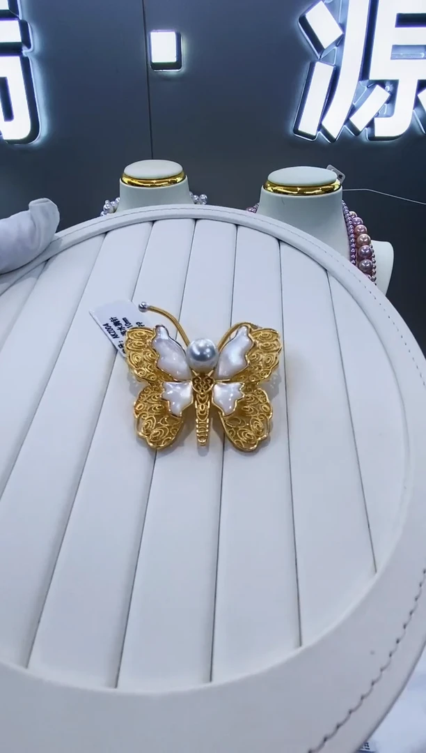 未镶嵌胸饰海水珍珠Y海水澳白胸针