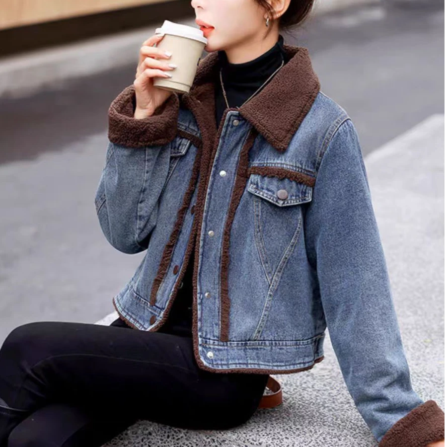 时尚百搭加毛加厚微瑕疵外套8722款