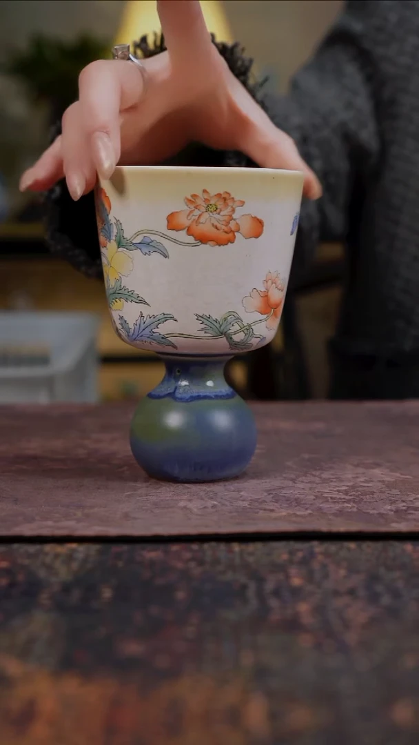 杯景德镇陶瓷杯碗柴烧多人