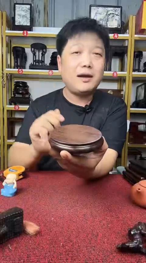 木非洲黑檀圆底座11*2CM