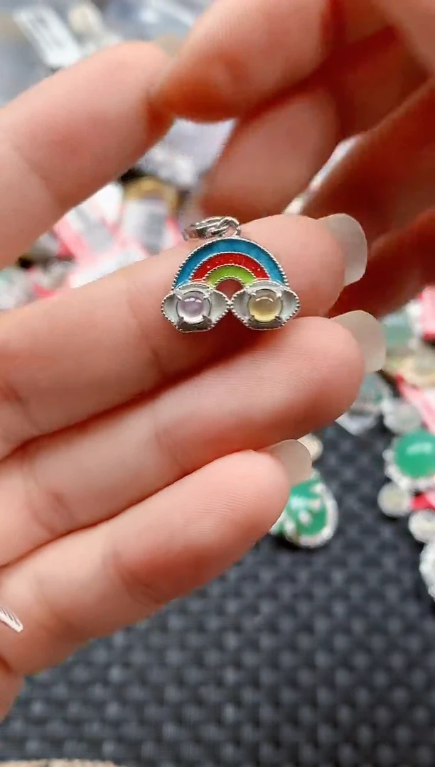 银S925镶嵌戒指翡翠天然A货缅甸翡翠