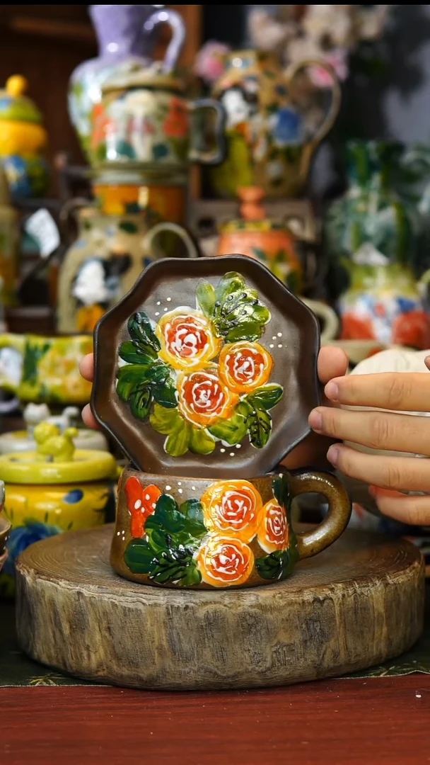 陶瓷174景德镇手工高温釉下彩