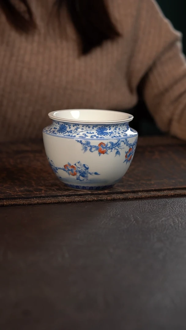 【闪购商品】杯聚澜堂九桃五福水洗带盖