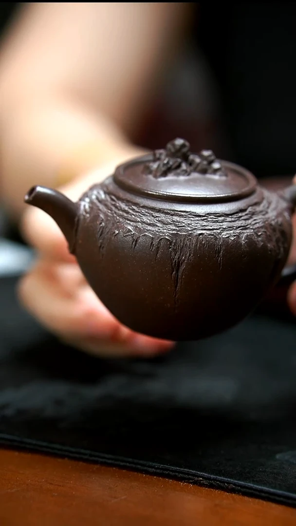 茶壶紫砂天青观山壶
