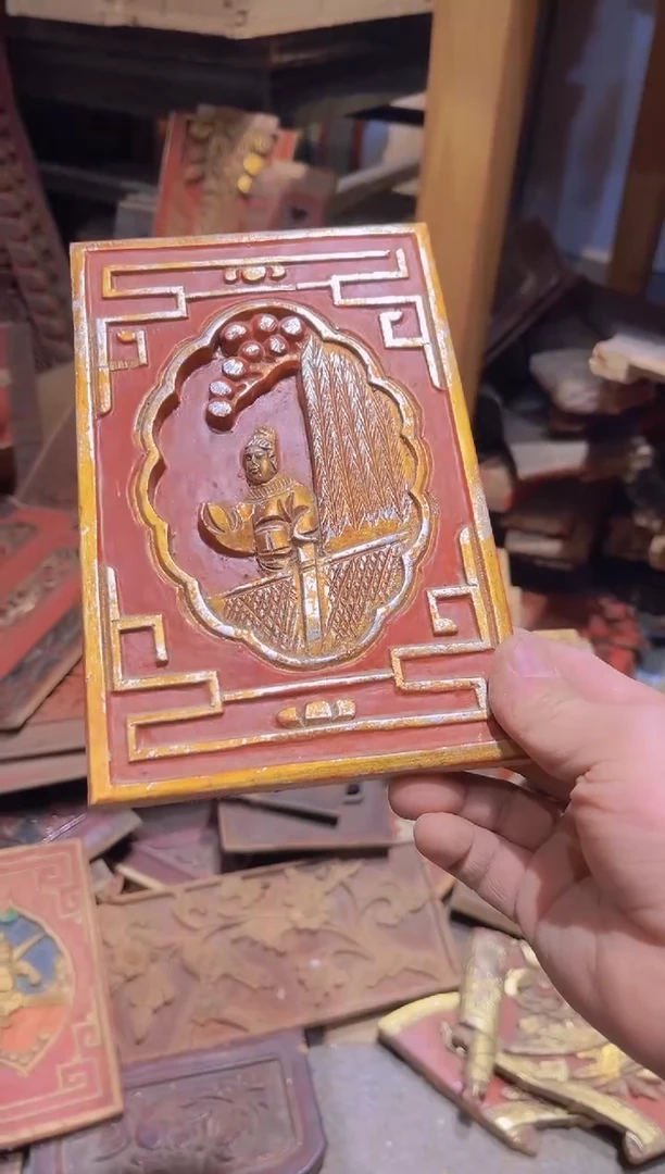 【闪购商品】香樟木老木雕老物件花板