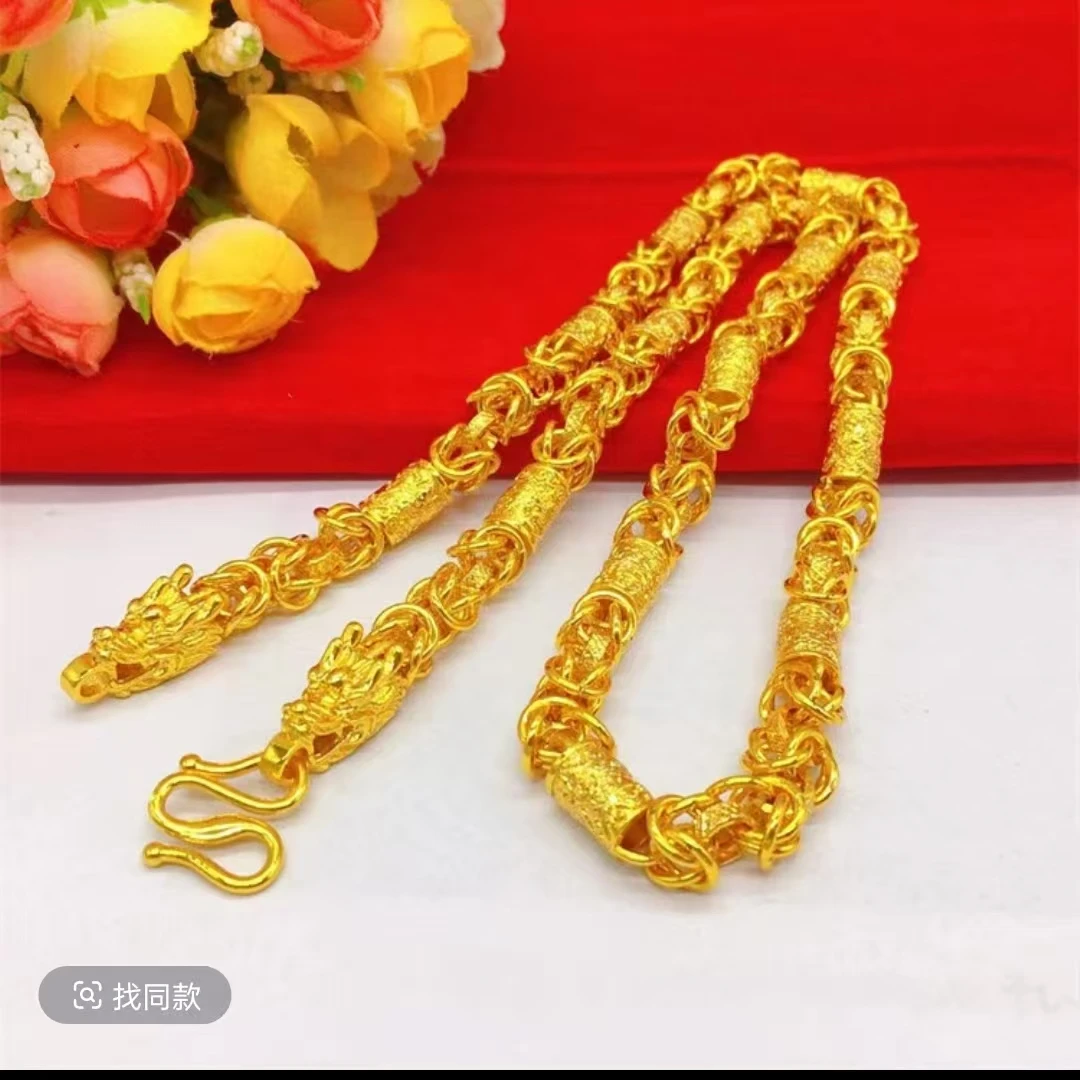 合金项链 2025新款蛇年限定龙柱项链精美时尚百搭霸气 男士男款