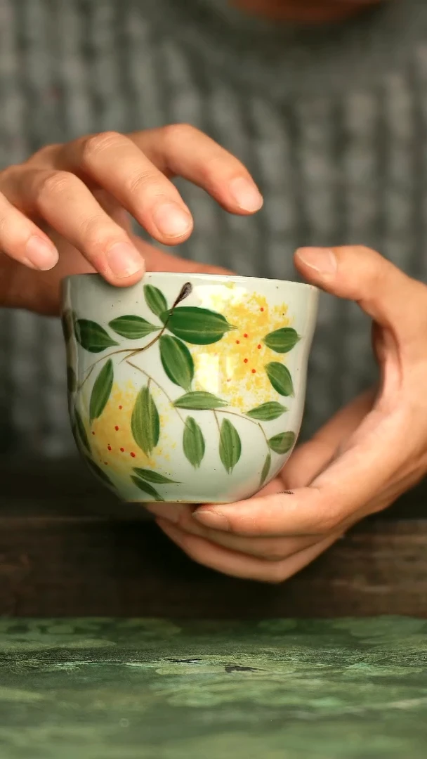 青诗集手工手绘瓷器