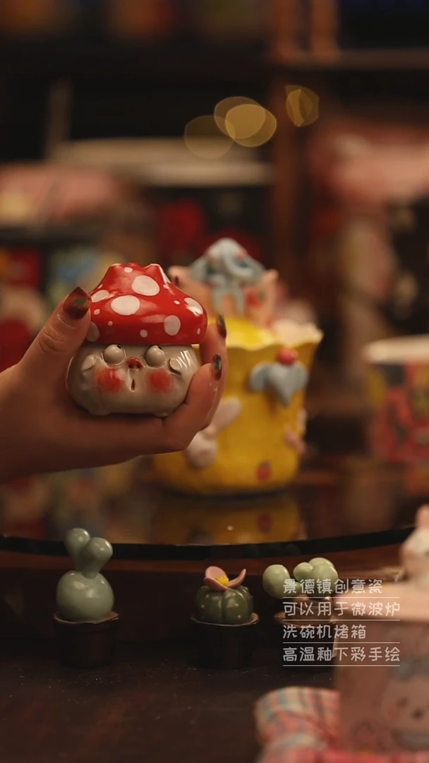 陶瓷景德镇可爱陶瓷釉下彩绘设计师款
