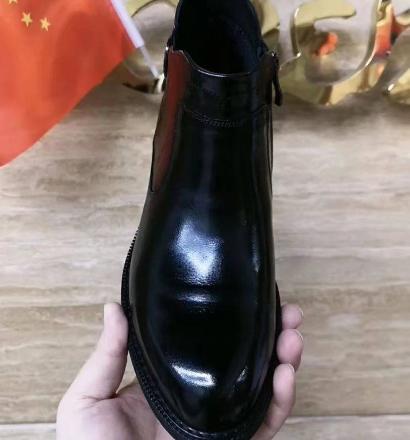 新款高品质男士全皮面休闲百搭时尚男鞋