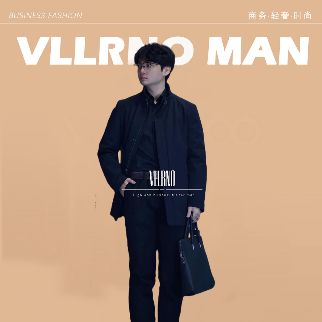 新款高端进口面料立领水貂绒内胆中长款尼克服皮草轻商务外套