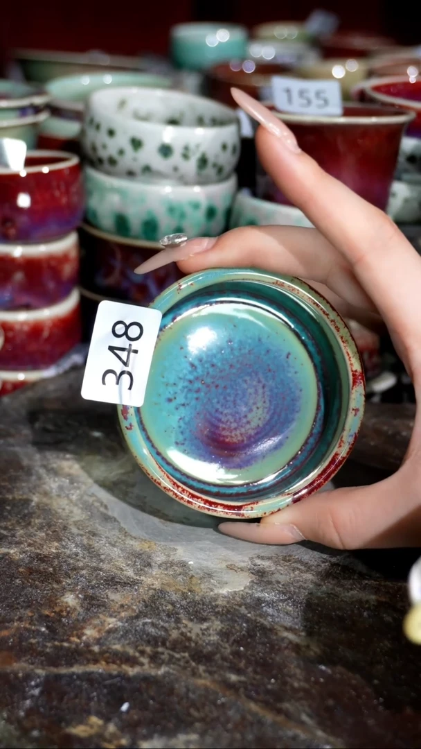 摆件精品窑变钧瓷茶器
