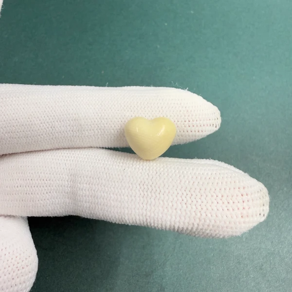 D1245天然猛犸牙爱心配饰 支持鉴定 假一罚四