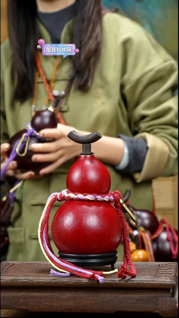 YR009简约大漆款天然酒葫芦（一物一拍）