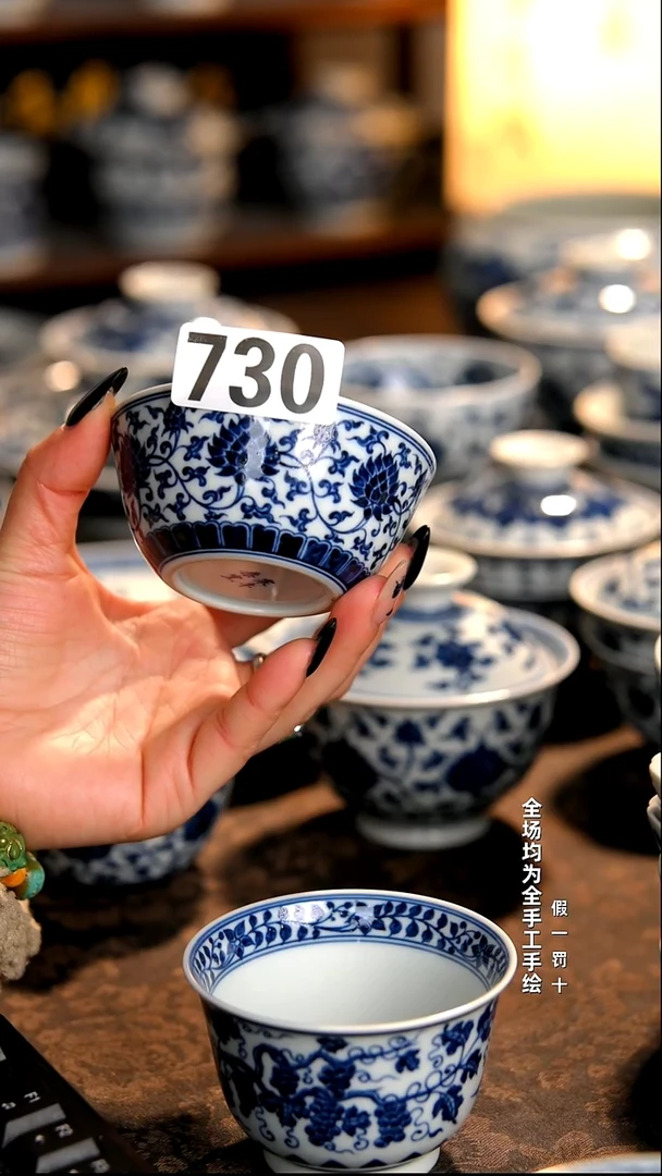 清**香景德镇全手工手绘柴窑茶器福利