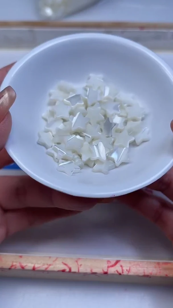 未镶嵌散珠拼合珍珠（马贝珠）A1738 珍 珠 贝五角星10颗9.9元