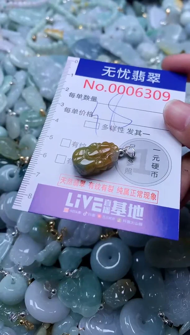 翡翠未镶嵌吊坠(不含链)6309