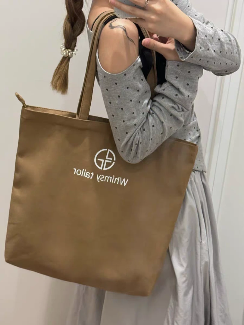 休闲环保日系小众时尚托特包百搭文艺通勤韩版单肩包布艺包包女款