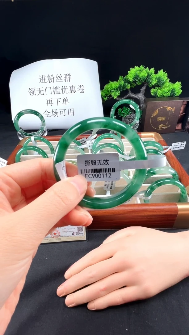 未镶嵌手镯石英质玉（非洲翠）真品上等纯天然非洲翠玉手镯石英质玉