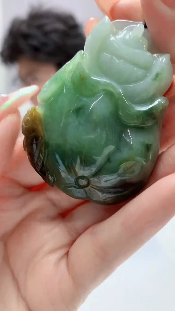 【闪购商品】定制翡翠未镶嵌4688DD-毛货挂件187