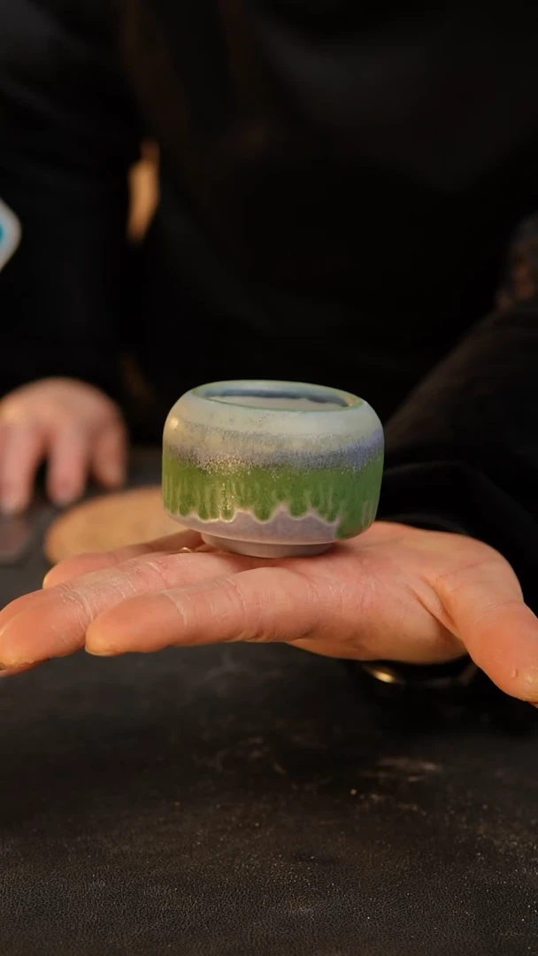 【闪购商品】瓷片272泥泥手工花盆口4高4