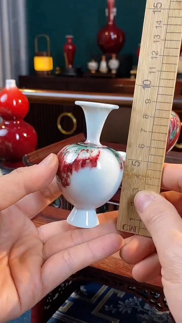【闪购商品】摆件纯手工原创高温陶瓷〖红包翠釉里红〗