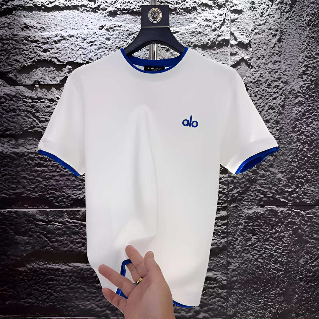 2025【刺绣工艺】夏季新款半袖白色休闲圆领潮流时尚高端定制百搭