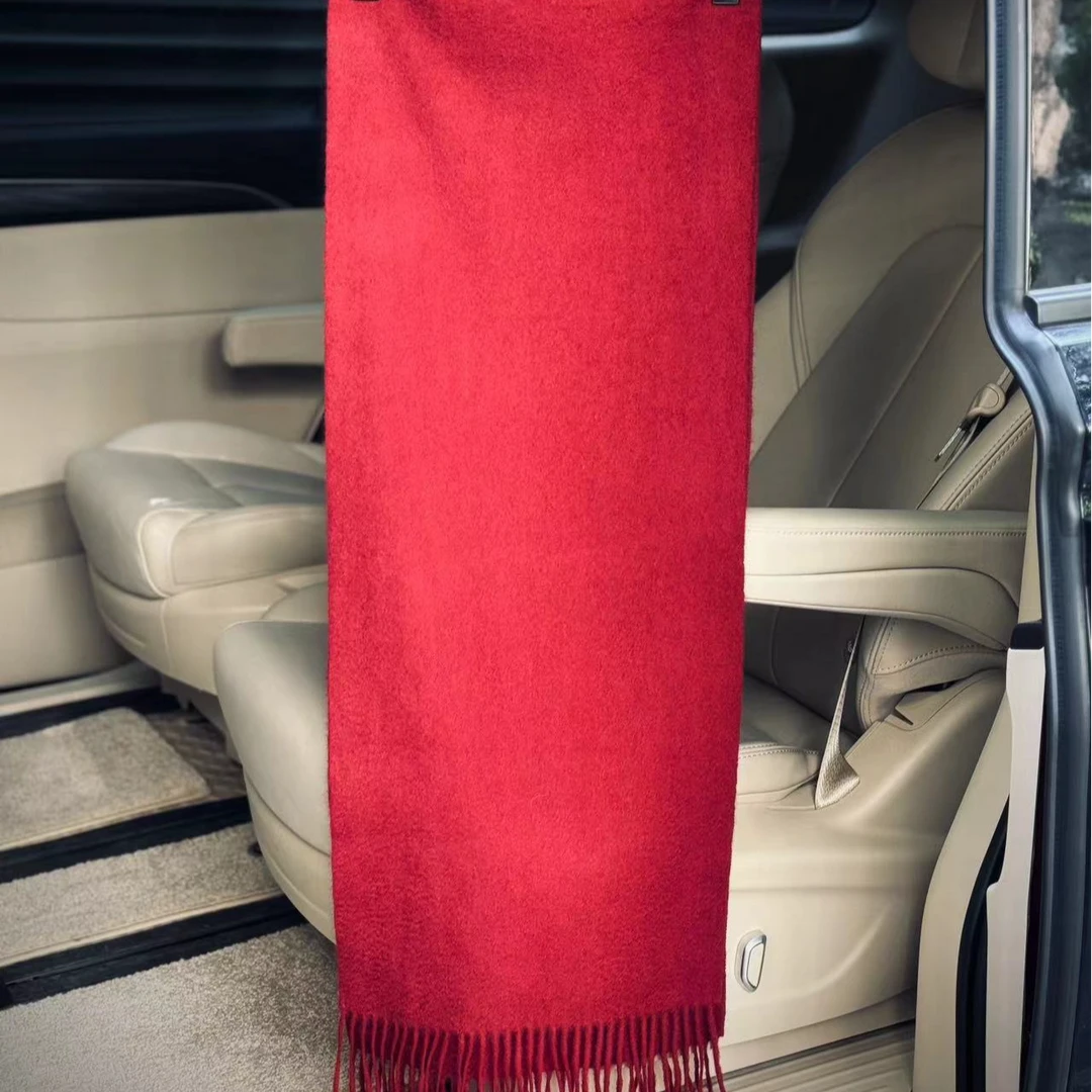 【Black Tiger】2色流苏羊毛长围巾