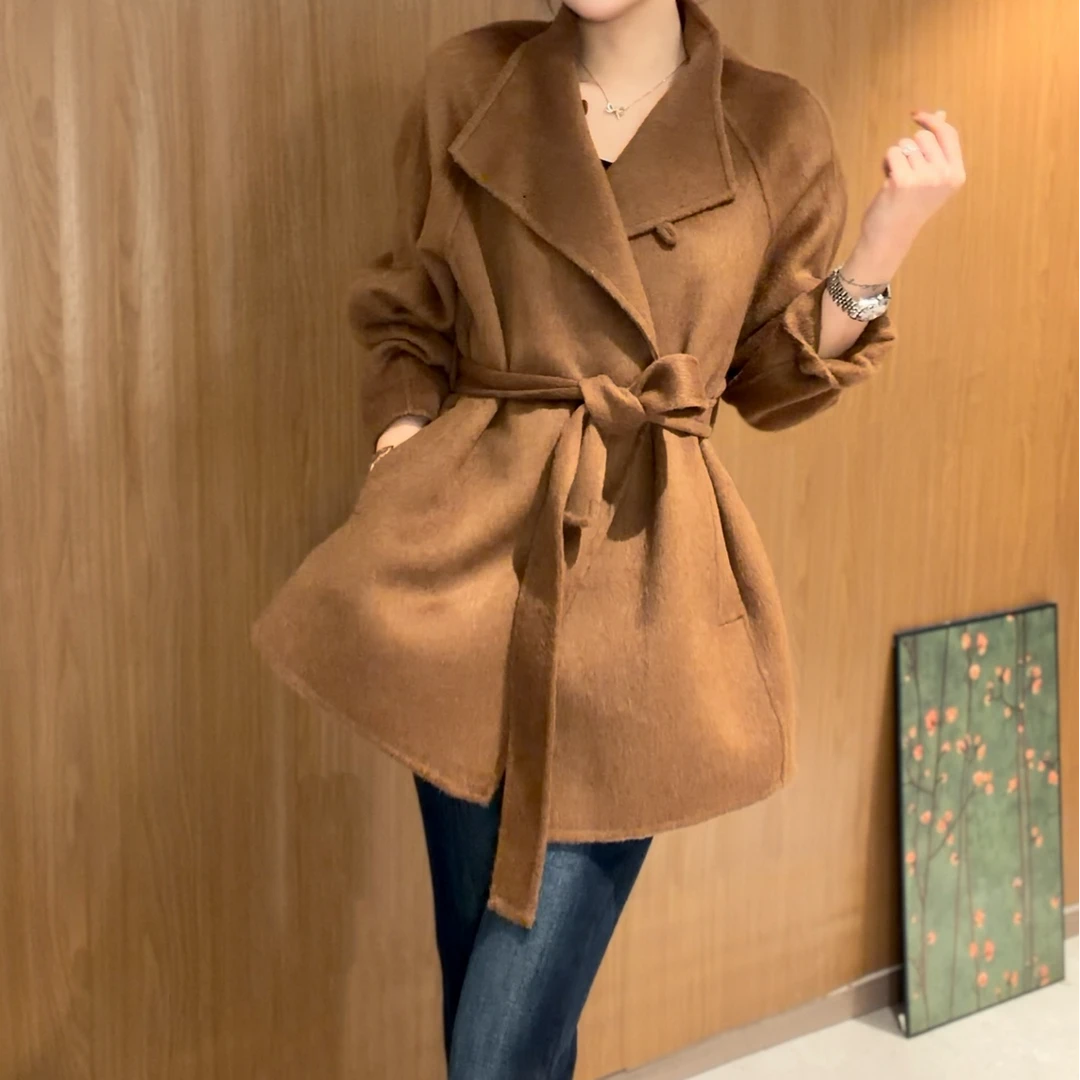 【小萤】小蛮腰大衣秋冬时尚韩版气质羊毛大衣